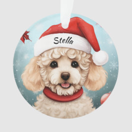 Ornamento navideño del Personalizado del perro can