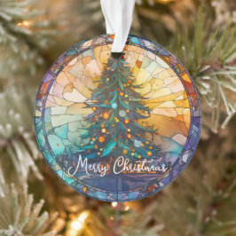 Ornamento navideño del personalizado Sed Glass Tre