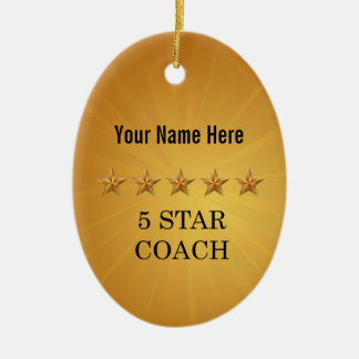 Ornamento navideño del Premio Coach Five Star Gold