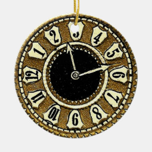 Ornamento navideño del Reloj de Estilo Antiguo