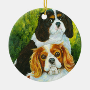 Ornamento navideño del Rey Cavalier Charles Spani