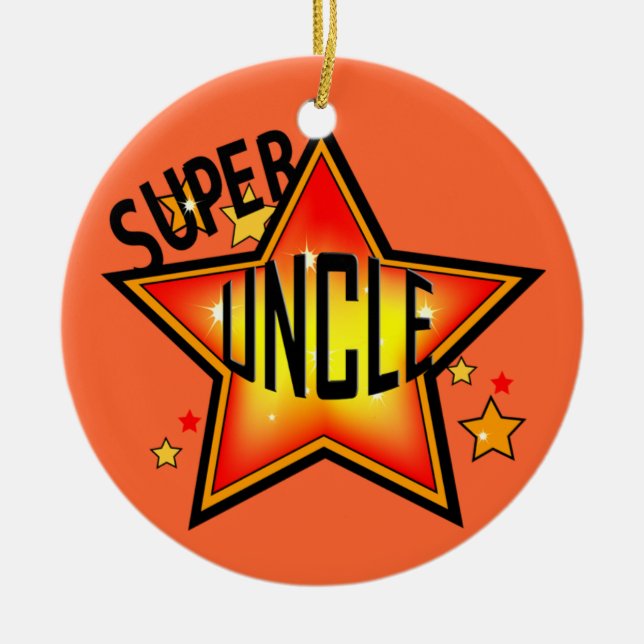 Ornamento navideño del tío Super Star (Frente)