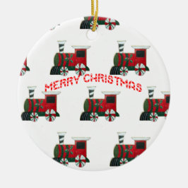 Ornamento navideño del Toy Train Santa