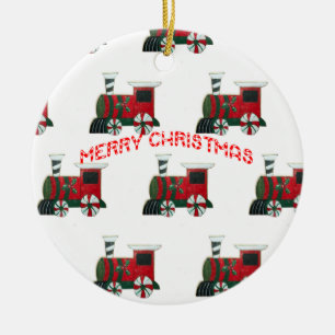 Ornamento navideño del Toy Train Santa