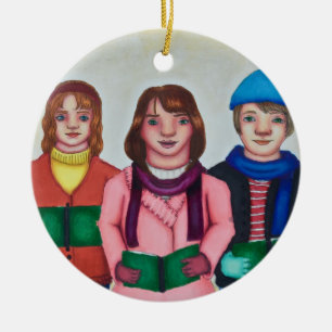 Ornamento navideño del trío del carro