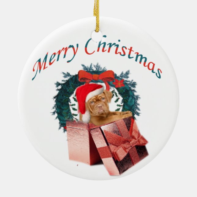 Ornamento navideño Dogue De Bordeaux (Atrás)