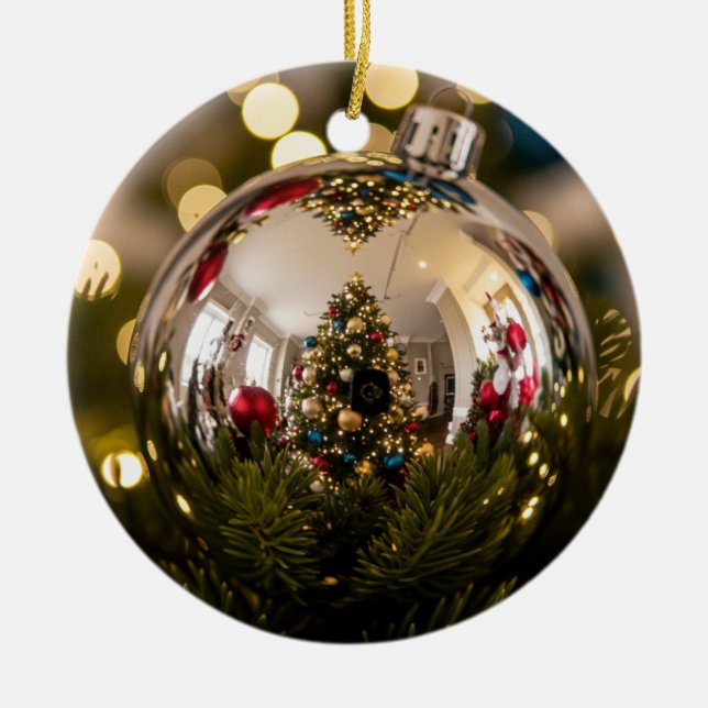 Ornamento navideño dorado (Frente)