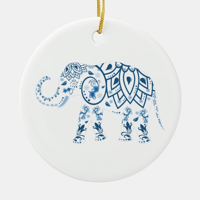 Ornamento navideño elefante (Frente)
