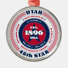 Ornamento navideño estatal Utah 45