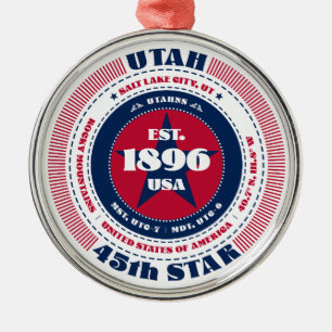 Ornamento navideño estatal Utah 45