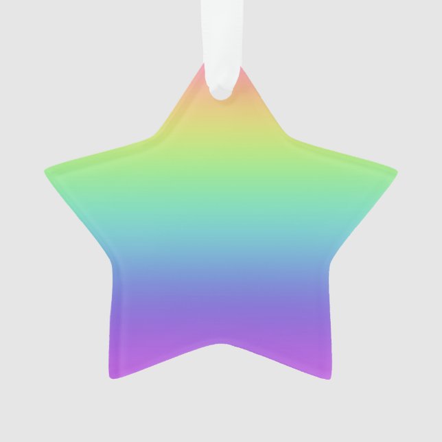 Ornamento navideño Estrella del Arcoiris (Anverso)