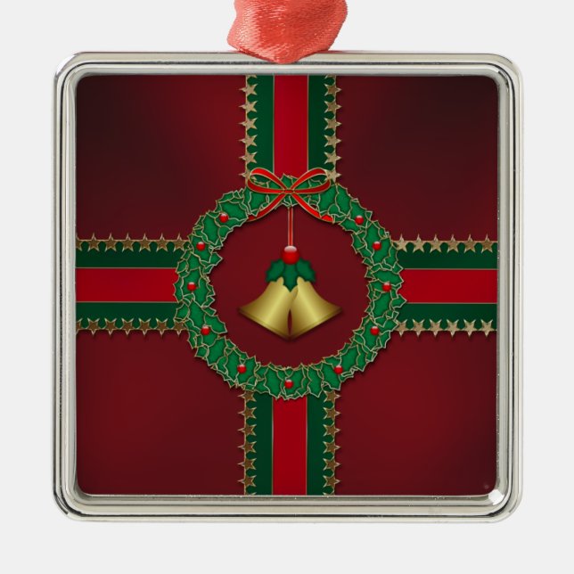Ornamento navideño Estrellas y rayas (Frente)