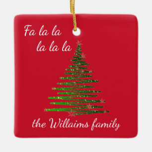Ornamento navideño familiar personalizado