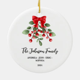 Ornamento navideño familiar personalizado, de dos