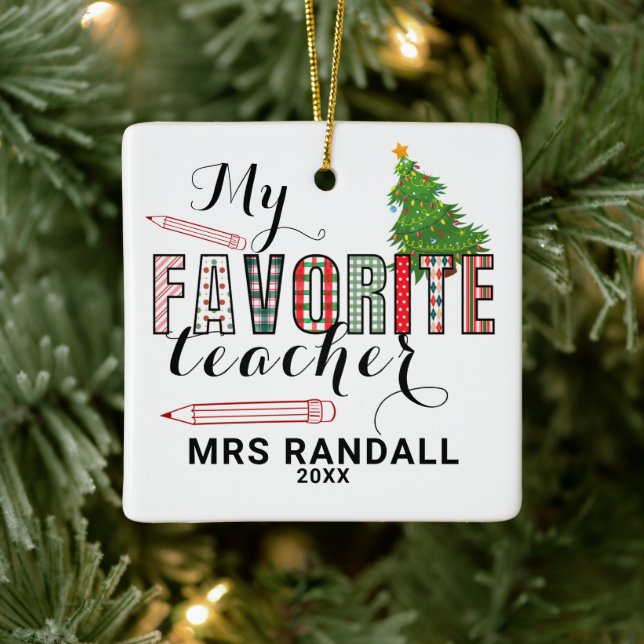 Ornamento navideño favorito de mi profesor (Árbol)