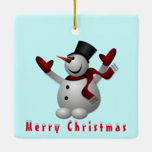Ornamento navideño Feliz Snowman