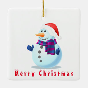 Ornamento navideño Feliz Snowman
