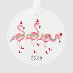 Ornamento navideño Flamingo