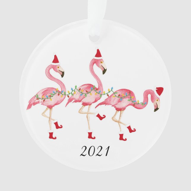 Ornamento navideño Flamingo (Anverso)