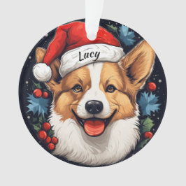 Ornamento navideño galés de Corgi Personalizado