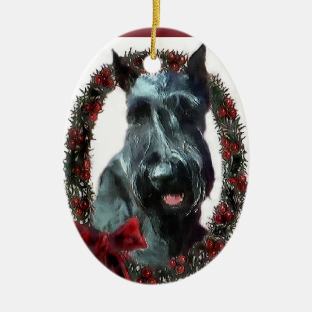 Ornamento navideño gigante Schnauzer (Frente)