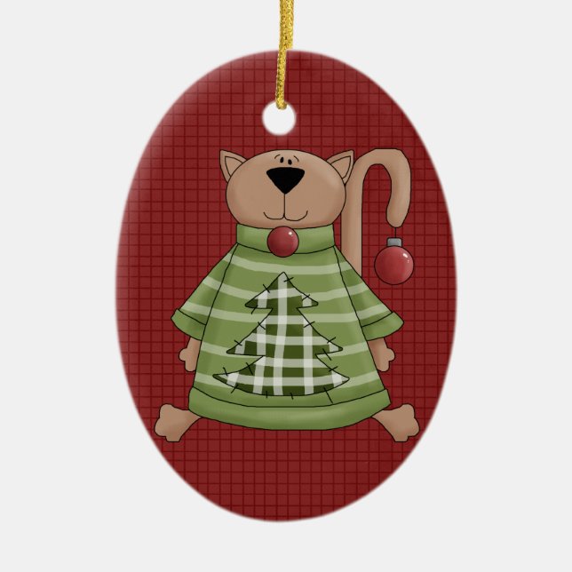 Ornamento navideño gitano de cerámica (Frente)