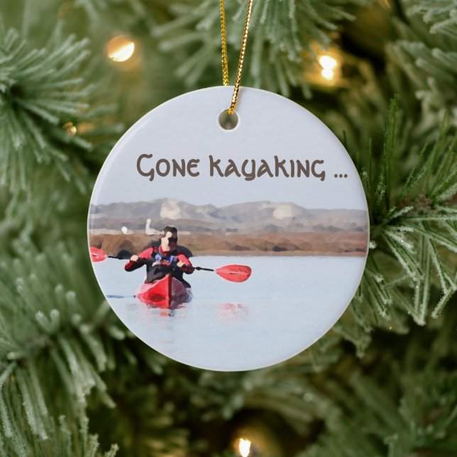 Ornamento navideño "Gone Kayaking" (Árbol)