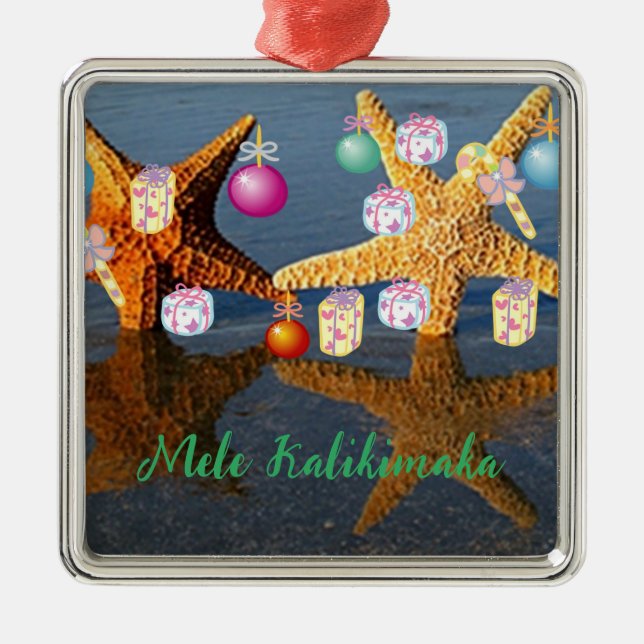 Ornamento navideño hawaiano (Frente)