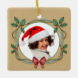 Ornamento navideño Holly Frame