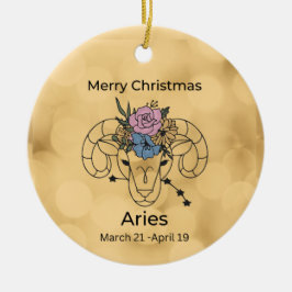 Ornamento navideño inspirado por la época de Aries