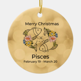 Ornamento navideño inspirado por Pisces Vintage