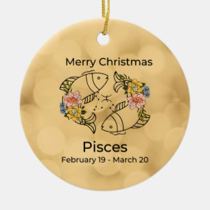 Ornamento navideño inspirado por Pisces Vintage