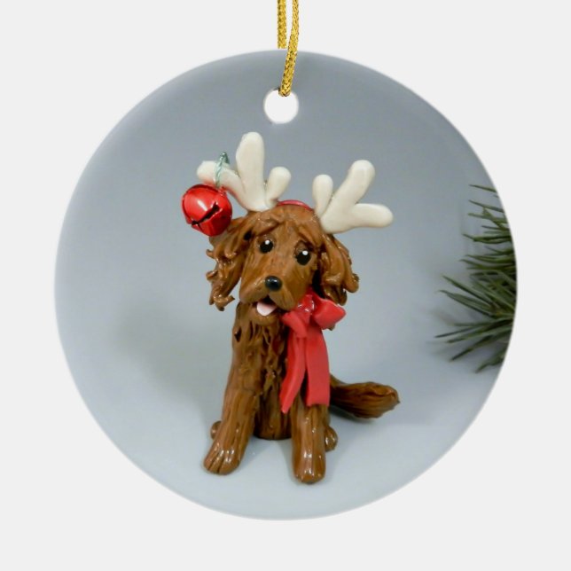Ornamento navideño irlandés del perro de la sepult (Frente)