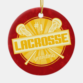 Ornamento navideño Lacrosse, abuela #1 LAX
