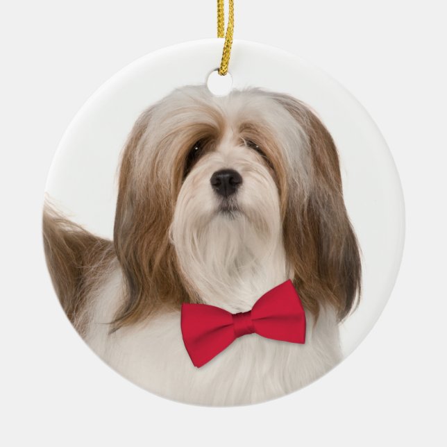 Ornamento navideño Lhasa Apso (Frente)