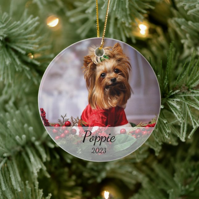 Ornamento navideño Mascota personalizado (Árbol)