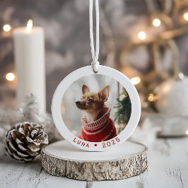 Ornamento navideño Mascota personalizado - Foto pe