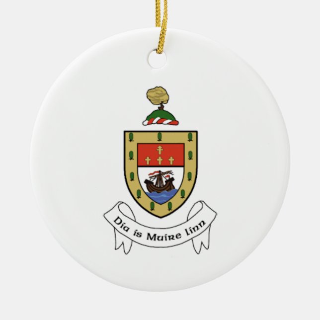 Ornamento navideño Mayo del condado de Irlanda (Frente)