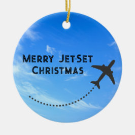 Ornamento navideño Merry Jet Set -Sky