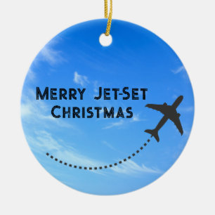 Ornamento navideño Merry Jet Set -Sky