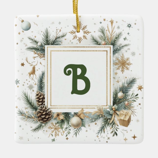 Ornamento navideño monograma (Anverso)