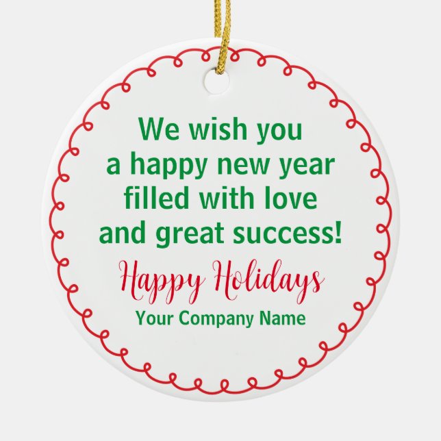 Ornamento navideño navideño personalizado (Frente)