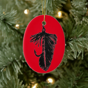 Ornamento navideño negro "Matuka"