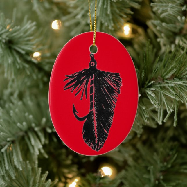 Ornamento navideño negro "Matuka" (Árbol)
