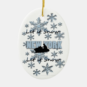 Ornamento navideño neoyorquino de nieve en Nueva