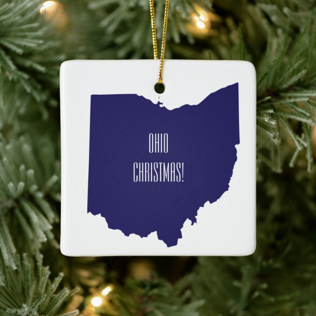 Ornamento navideño Ohio personalizado (Árbol)