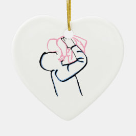 Ornamento navideño padre e hija