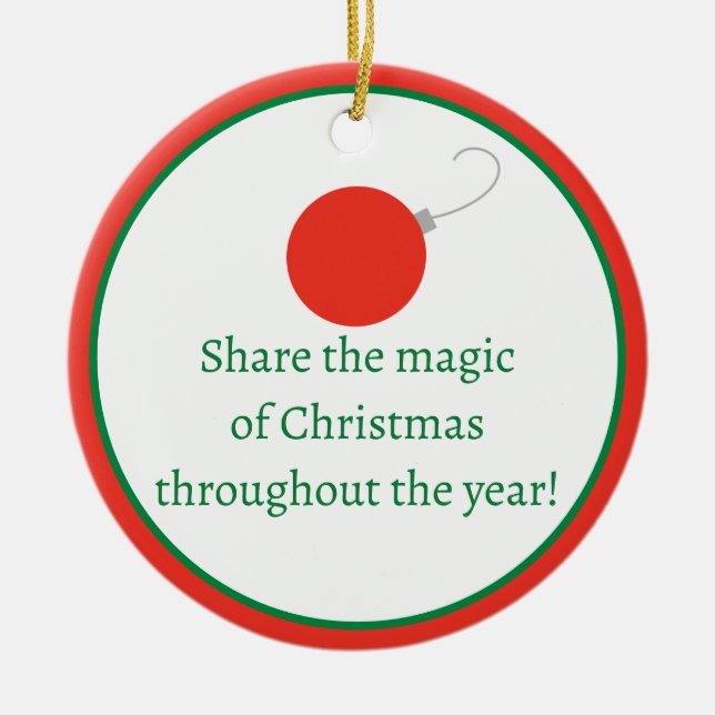 Ornamento navideño personalizado (Frente)