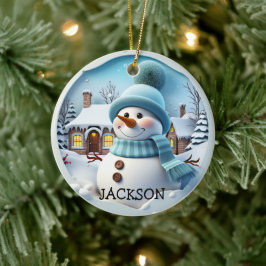 Ornamento navideño personalizado 3D Snowman