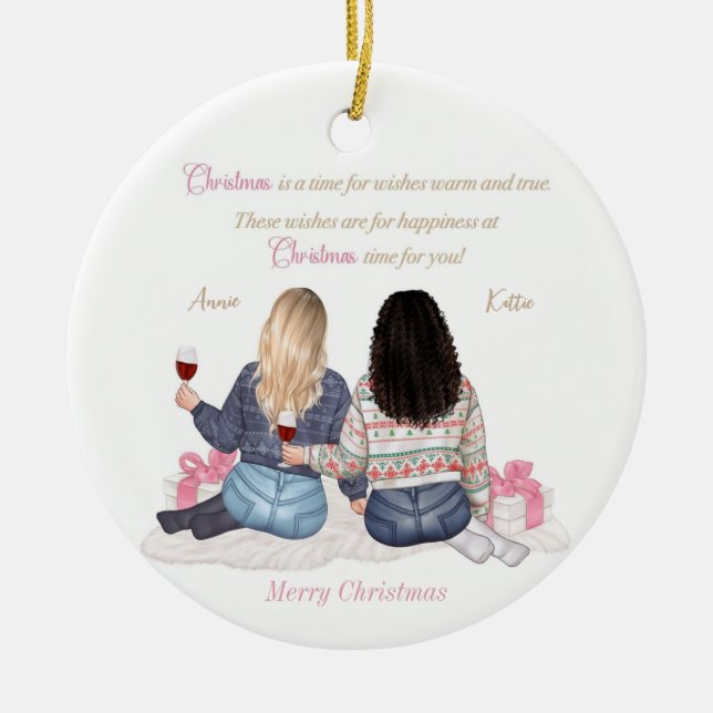 Ornamento navideño personalizado a mi mejor amigo (Frente)
